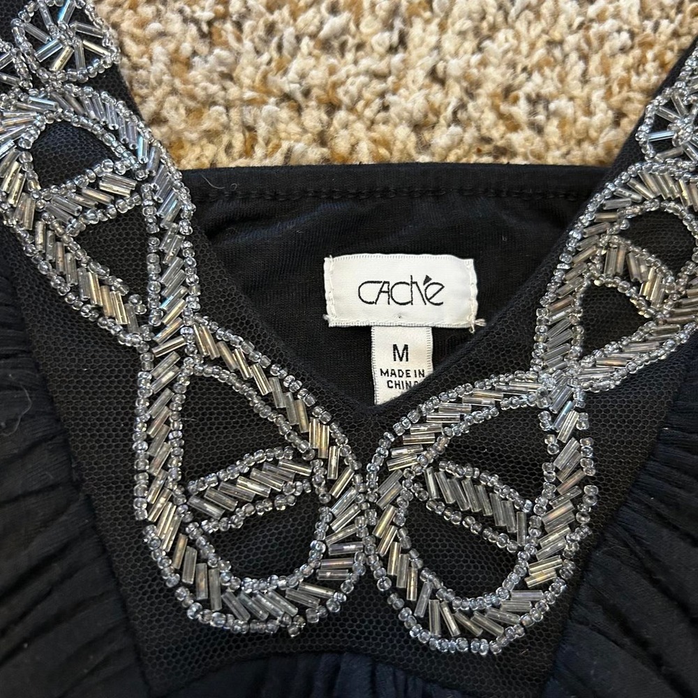 Vintage Y2K Cache beaded halter top